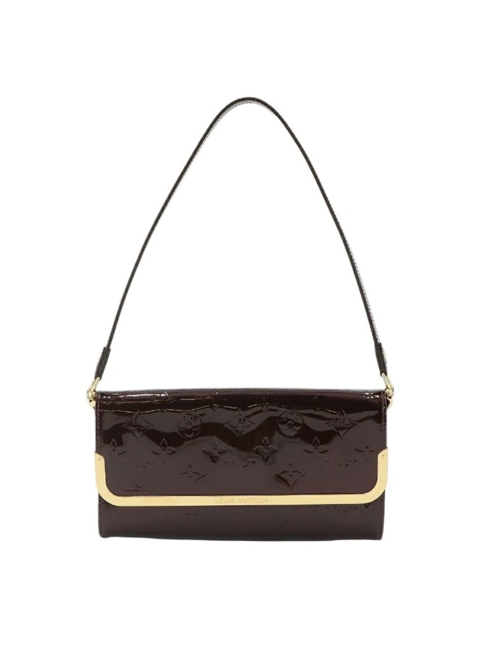 Louis Vuitton Monogram Vernis Rossmore MM 2-Way Clutch Shoulder Bag Leather